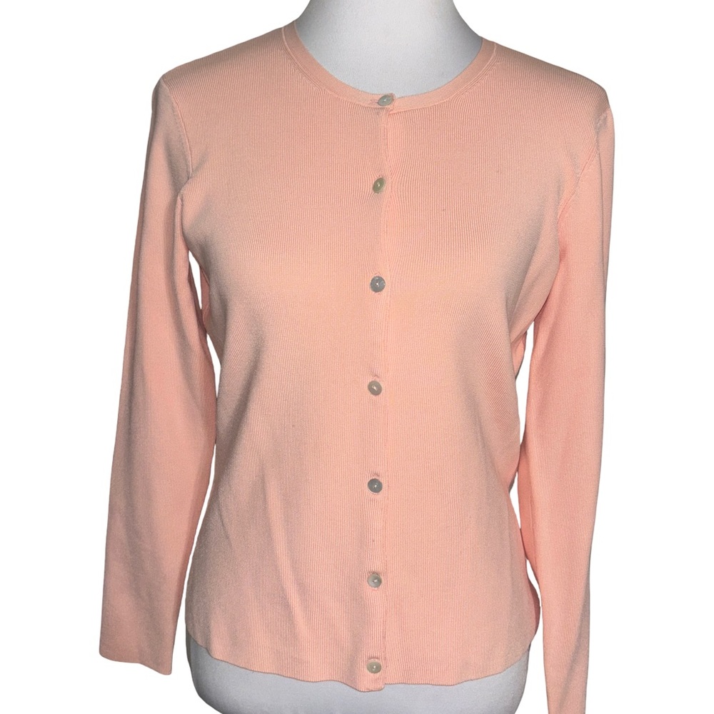 Worthington Peach Button Up Cardigan